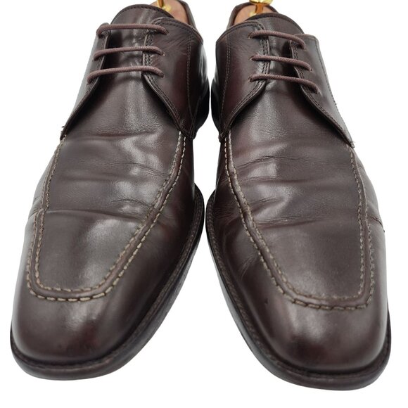 Vintage Salvatore Ferragamo Italy Men's 11 Dark Brown Leather Dress Shoes Oxford - Picture 7 of 16